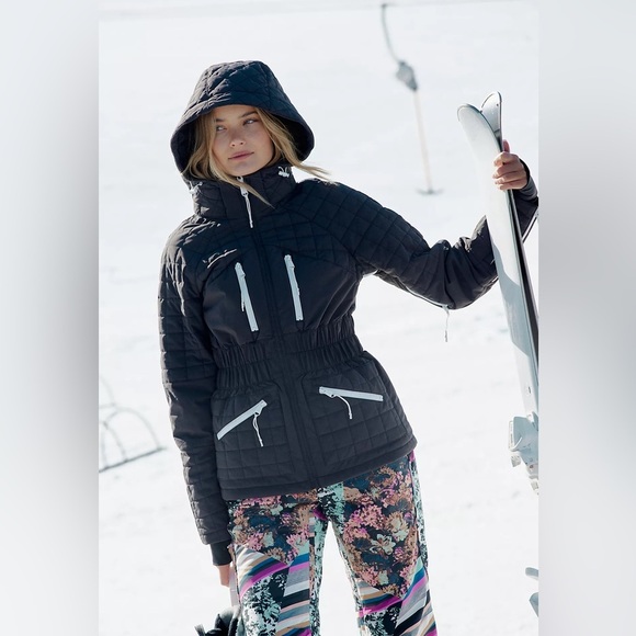NEW Free People Movement Black All Prepped Ski Waterproof Jacket Size XL - Picture 1 of 14
